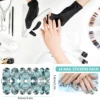 10/12 Sheets Self-adhesive Nail Stickers With Nail File Full Pack Nail Stickers Creative DIY Nail Art Decals Girls Color Fashion 3