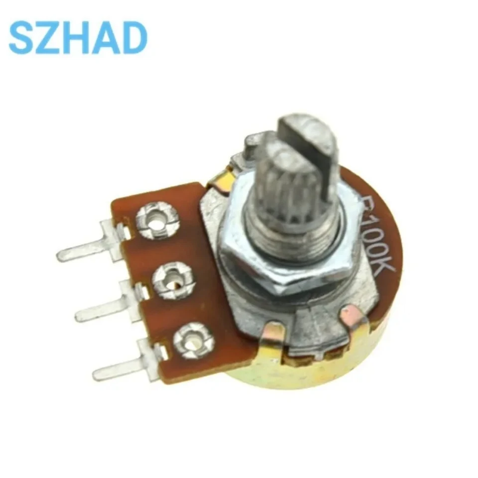 Multiturn Potentiometer Linear Potentiometer Rotary Potentiometer Potentiometer Kit Trimmer Potentiometer Electronic Components WH148 Single Joint Amplifier Potentiometer 10K 20k 50k 100k 500k..... L: 15MM 5Pcs/bag