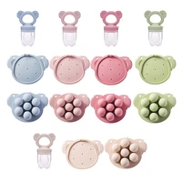 Baby Fruit Feeder Food Grade Silica Gel Pacifier Silicone Teething Nipple Feeding Grind Fruits Vegetable for Baby's Meal Feeding 1