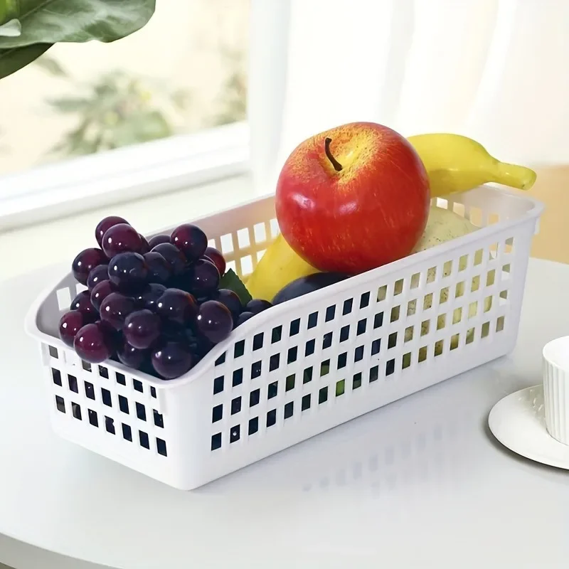1/4pcs Stackable Storage Basket Set-Multifunctional Plastic Storage Box,Suitable for Books, Snacks,etc.Ideal Choice for Family