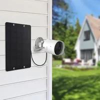 Panneau solaire Soshine USB 5V 6W, éclairage de surveillance extérieur pour la maison, chargeur de batterie solaire miniature DC monocristallin haute performance 3
