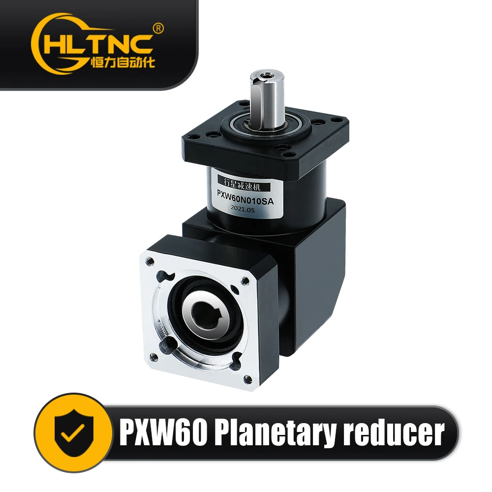 Nema24 PXW60 Right Angle Planetary Reducer Ratio 4/10/16/20/24 for CNC Stepper Servo Motor planetary reducer