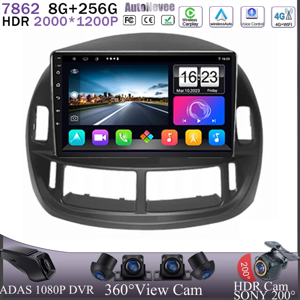 

Android 13 For Toyota Previa ESTIMA ACR30 Tarago 2002 - 2006 HDR QLED Screen Multimedia Player Auto Radio Navigation No 2din DVD