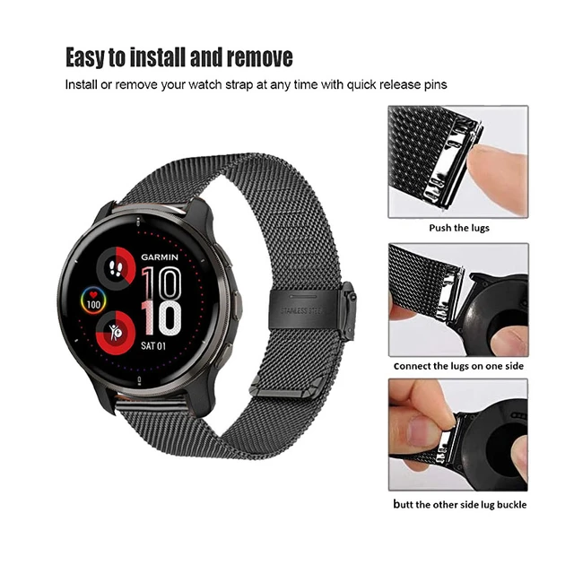 Garmin Venu Sq Metal Bracelet  Garmin Venu Sq Magnetic Strap - Magnetic  Loop Garmin - Aliexpress