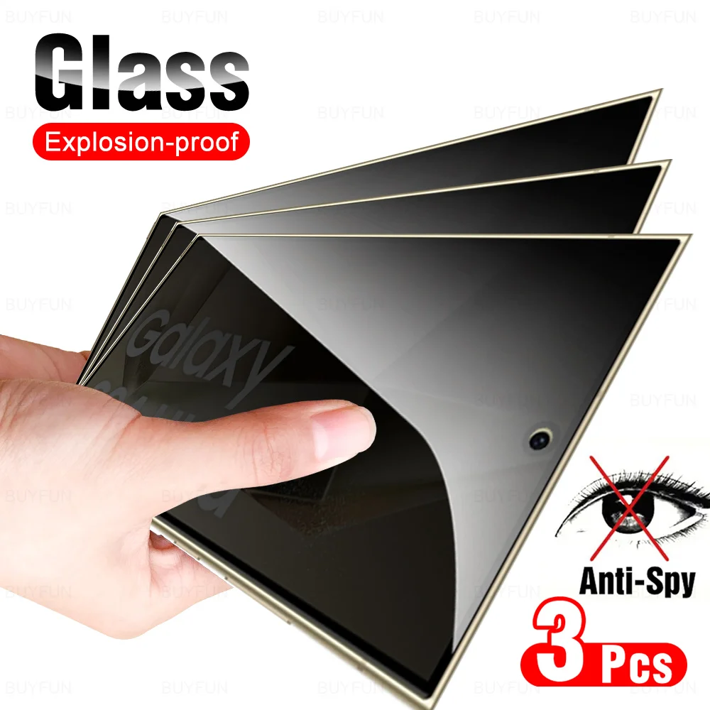 

3PCS Privacy Anti-Spy Tempered Glass For Samsung Galaxy S24 Ultra S24+ S 24 Plus S24Ultra 5G Screen Protector Anti-Peeping Glass