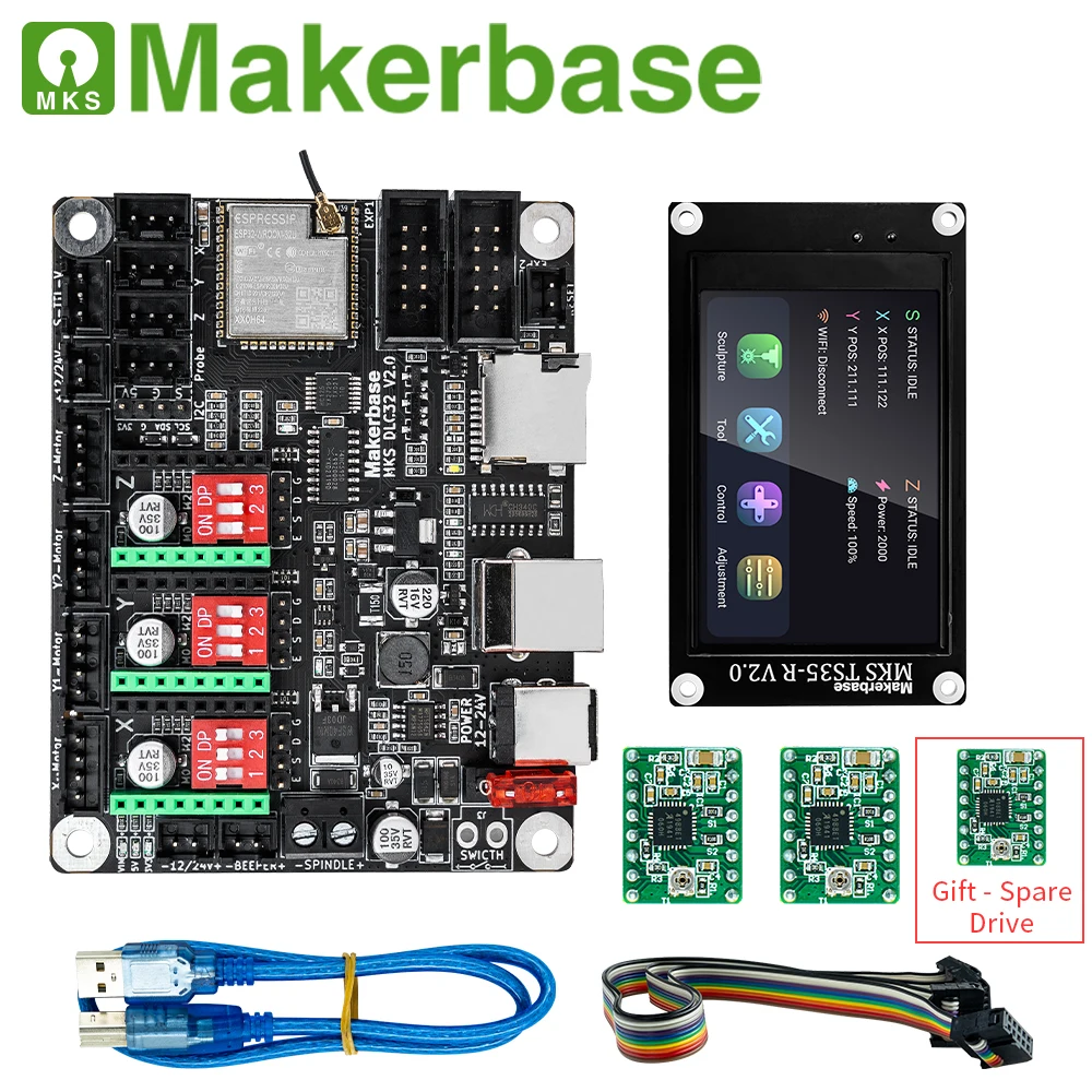 ตัวเลือกสินค้า Grbl Controller ควบคุมเลเซอร์ & CNC พร้อม WIFI และหน้าจอสัมผัส
