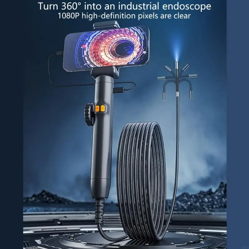 6/8mm 렌즈 내시경 카메라 산업용 내시경 검사 카메라 360 학위 관절 내시경 카메라 방수 R6FB