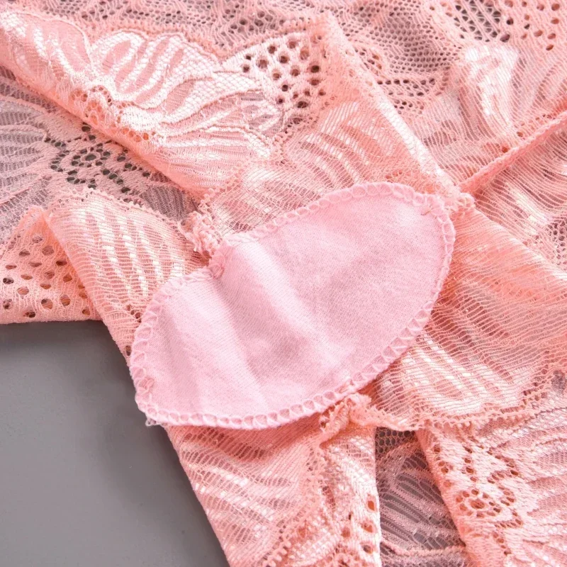 6PCS Sexy Briefs High Waist Panties Women Underpants Female Underwear Lace Thongs Breathable Intimate Seamless Lingerie G-string
