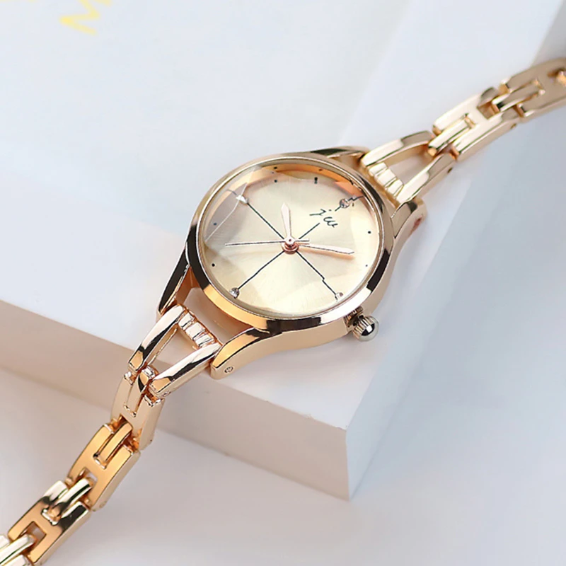 Luxury Bracelet Watch For Women Elegant Rose Gold Ladies Wrist Watches Rhinestone Simple Fashion Female Quartz relogio feminino 3