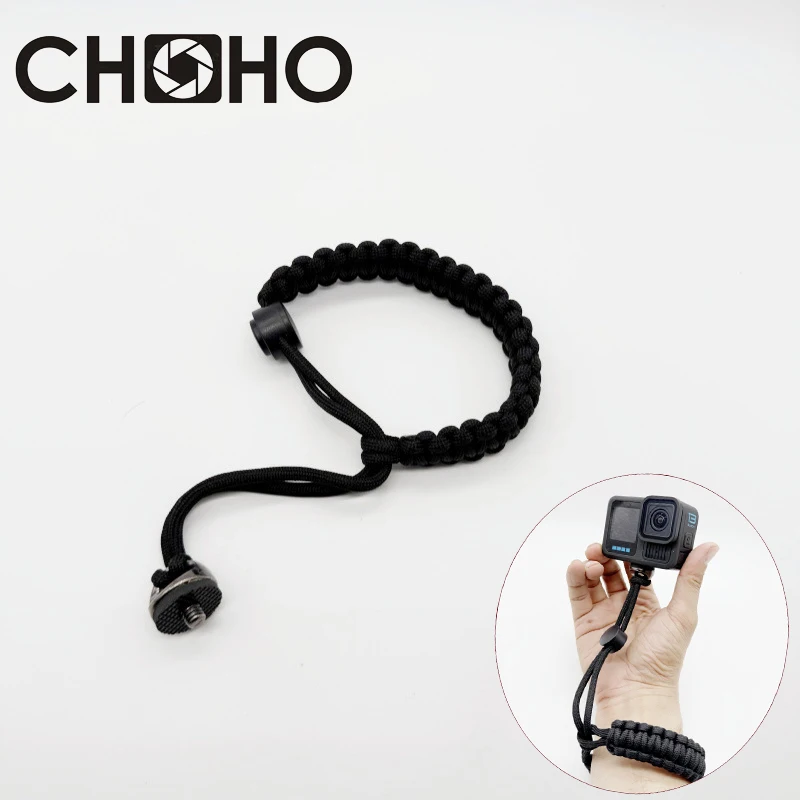 Gopro Accessories Anti-Lost Weave Wrist Strap with 1/4 Screw Hand Attachment