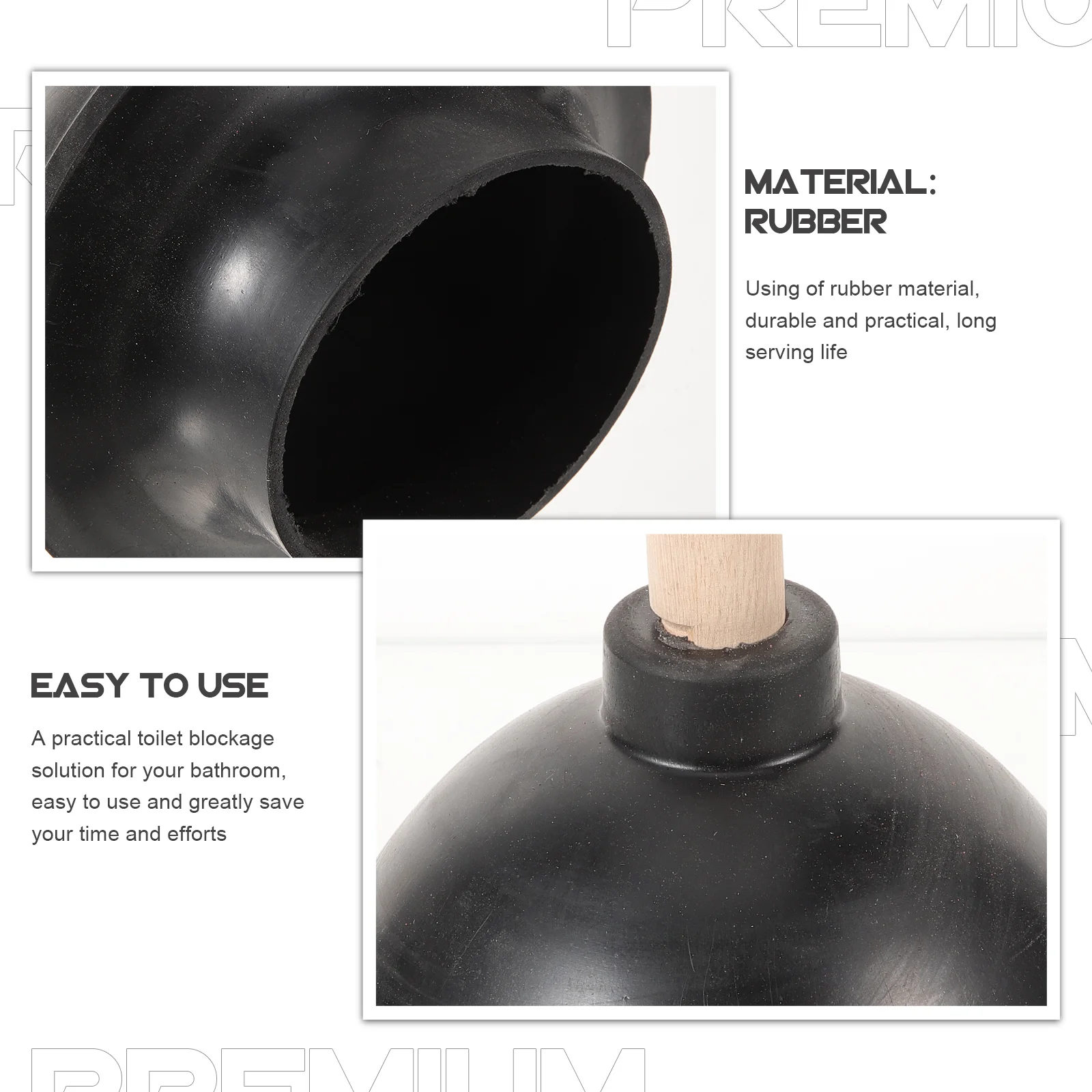 Convenient toilet plunger Durable and Reusable Bathroom Anti Clogging Tool for Efficient Drain Unclogging