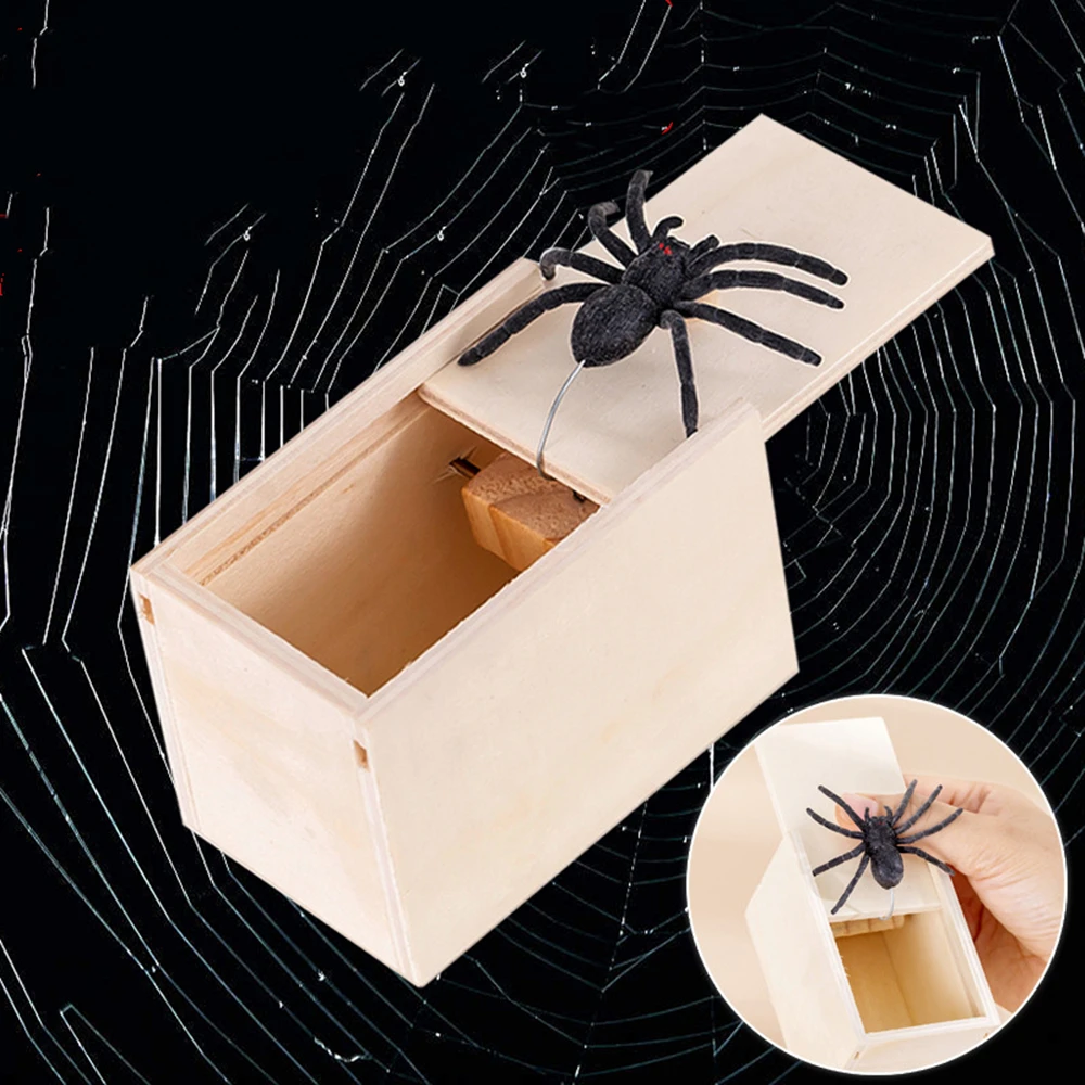 Spider In A Box Prank Toy - Scary Halloween Trick Box For Pranks & Party Gags