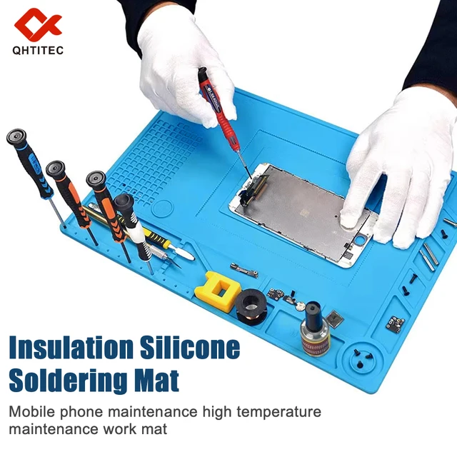JCD tapis de soudure ESD antistatique résistant à la chaleur isolation travail tampon en Silicone soudure équipement électronique tampon de réparation 1