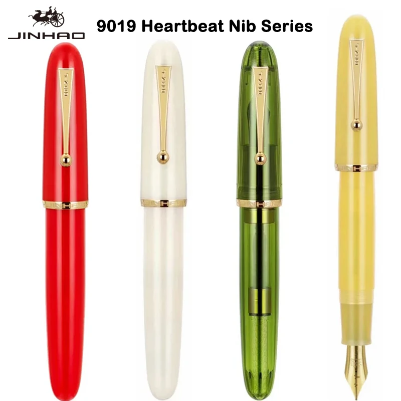 Elegant JINHAO Heartbeat Nib Fountain Pen with Resin Finish and Large Converter