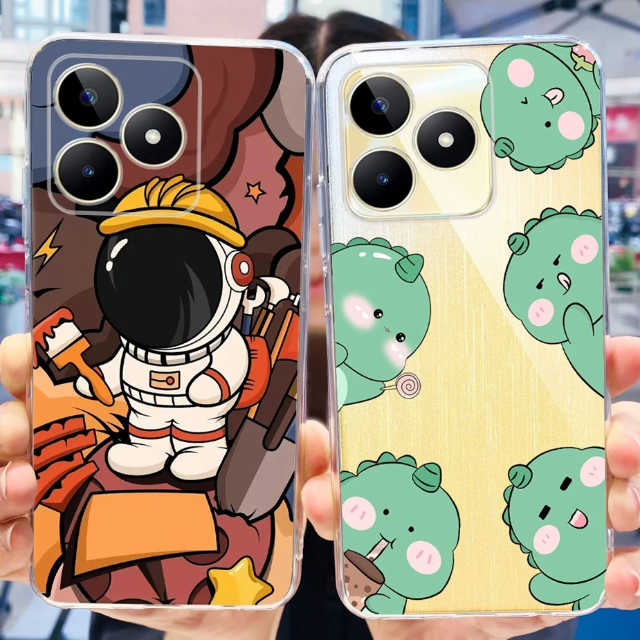 Stylish Painted Clear Silicone Phone Case - Soft Protective Cover