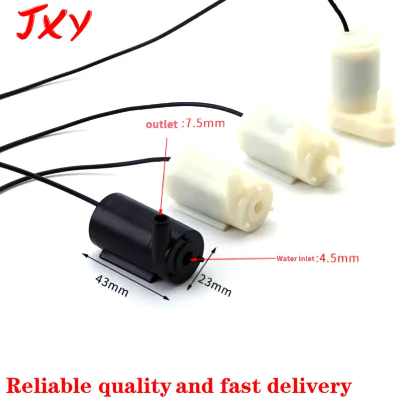 Aquarium Water Pump DC3V small water pump horizontal/vertical mini submersible pump DC3W suitable for small fountains bonsai fish tanks etc 4.5V5V6V