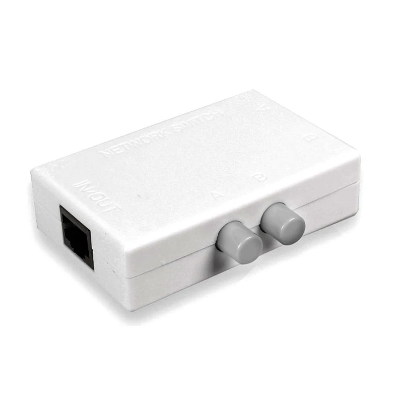 【Stylish】 AU61-RJ45 Splitter Selector Switch 2 Ports Network Switch Freely Between Intranet & Extranet Network.
