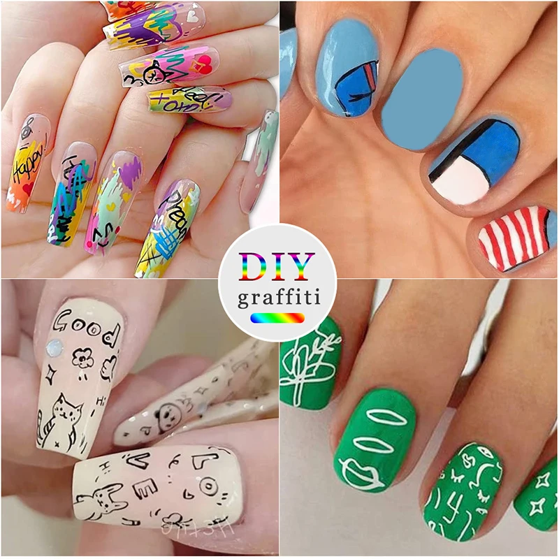 Nail Art Drawing Graffiti Pen Colorful Brush Nail Manicure Decoration Tools Waterproof Quick Drying Liner New Quality