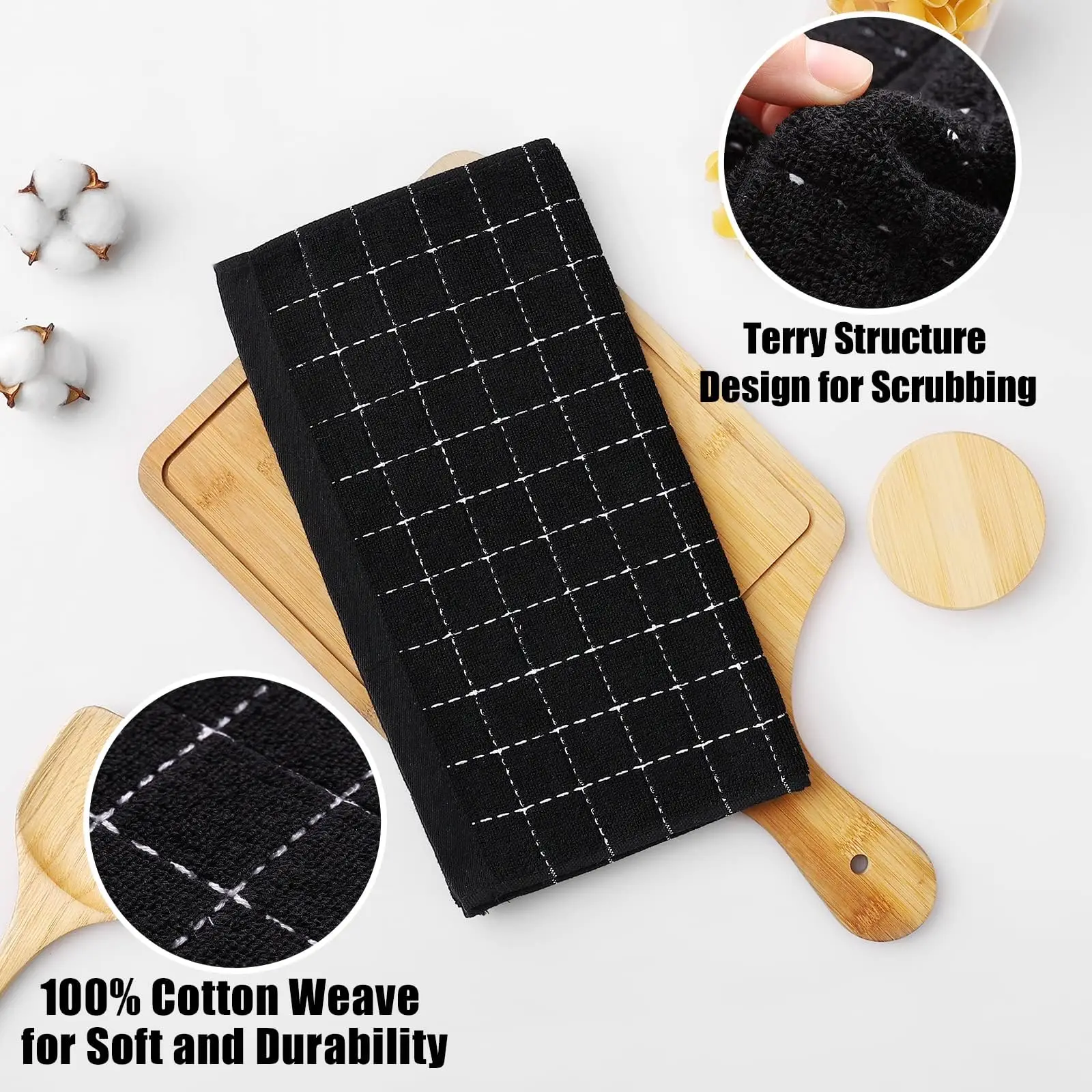 Cotton kitchen towel Dish cloth 8 Pack