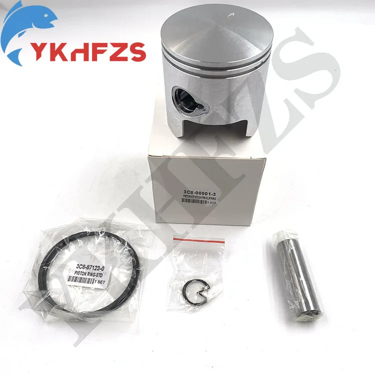 Muslimate Pistone E Anello Per Fuoribordo Tohatsu 2 Tempi 50Hp; Mercury Mariner 3Cyl 40Hp-50Hp 779-9615 Dia:68Mm
