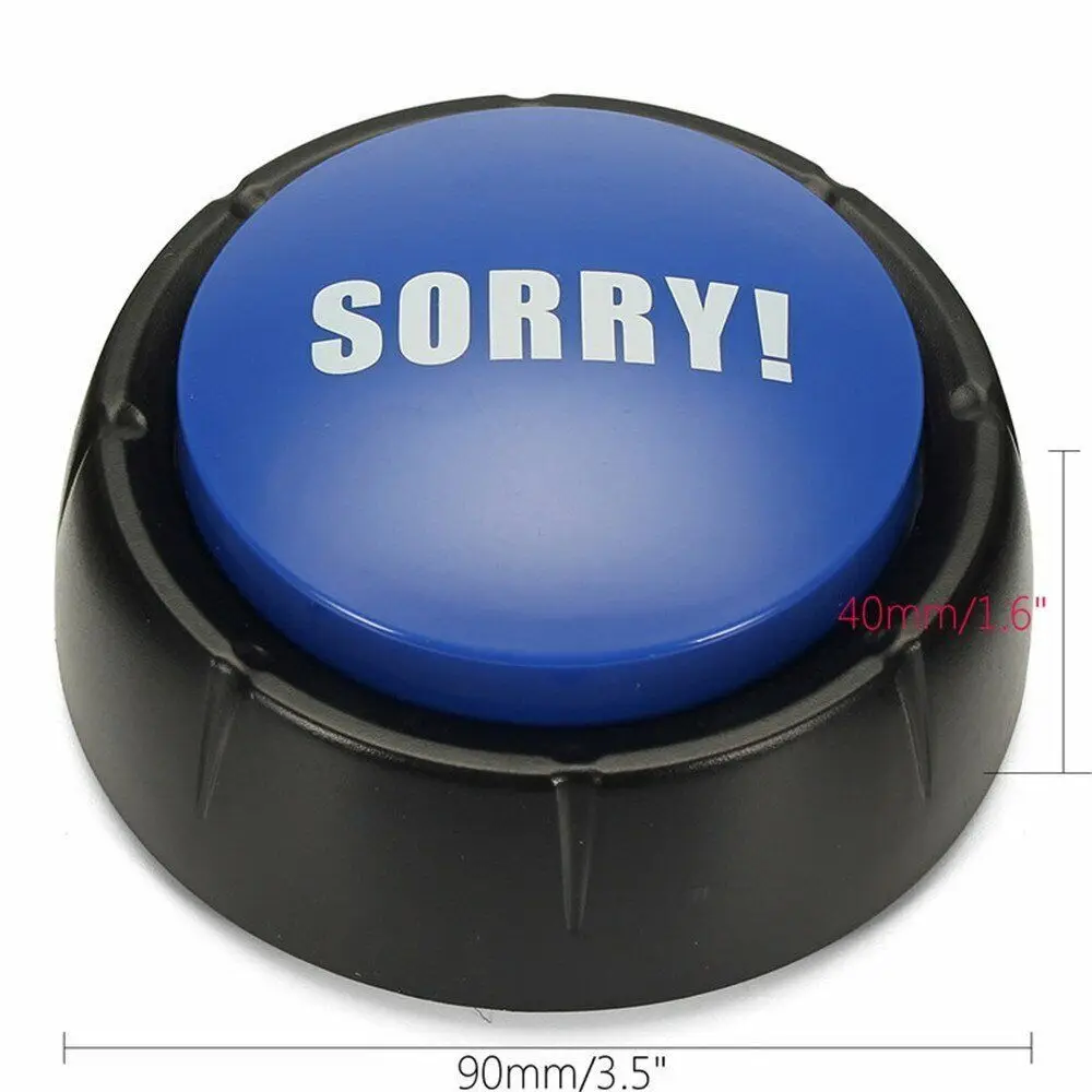 High Quality Plastic Sound Button 85db Holiday Supply Sound Talking Funny Button Party Gift Talking Button 6