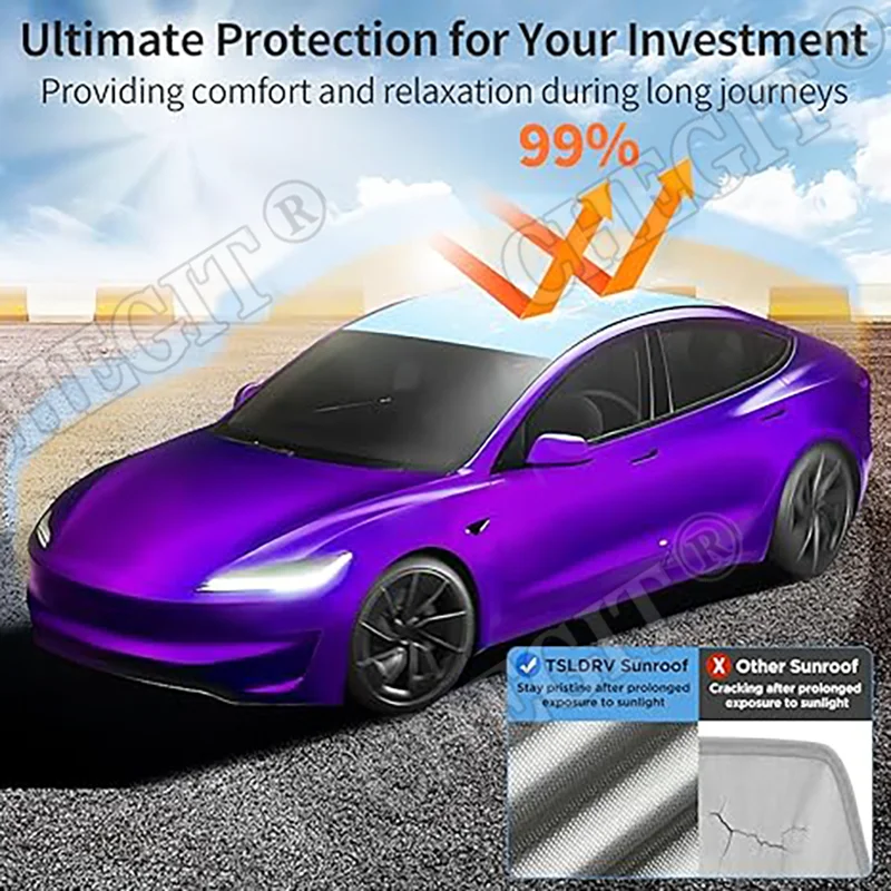 Car Sunshades Sunroof for Tesla Model 3/ Y 2016-2025  Buckle Sun Pare Front Rear Glass Skylight Heat Insulation Car Accessories