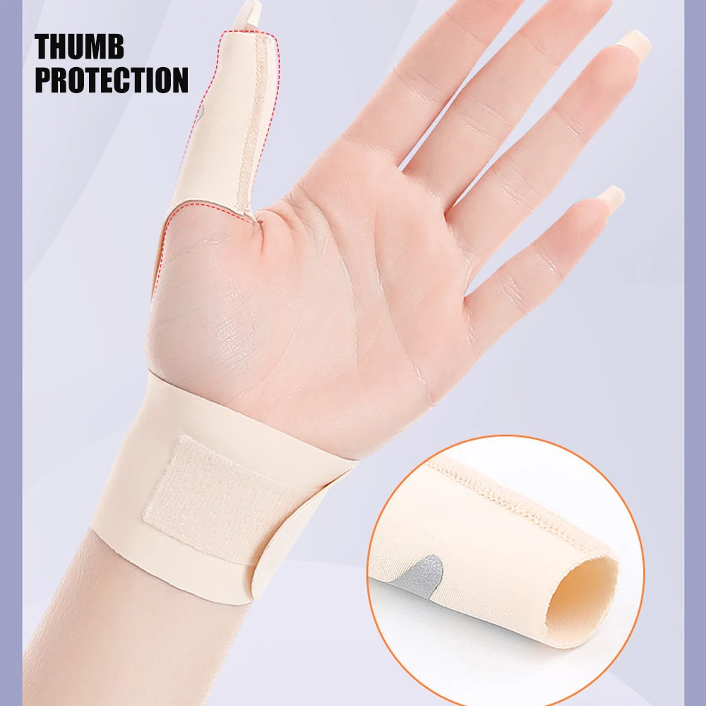 Thumb Splint Right Hand Adjustable Wrist Thumb Support Brace Trigger Finger Splint Tendonitis Relief Compression Strip