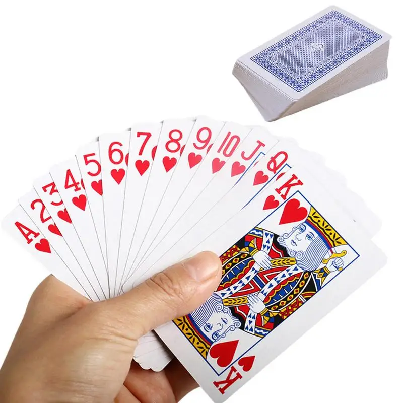 54pcs Quality Magic Poker Playing Cards Set Black Red Magic Box-packed Plastic Playing Classic Tricks Tool Table Games