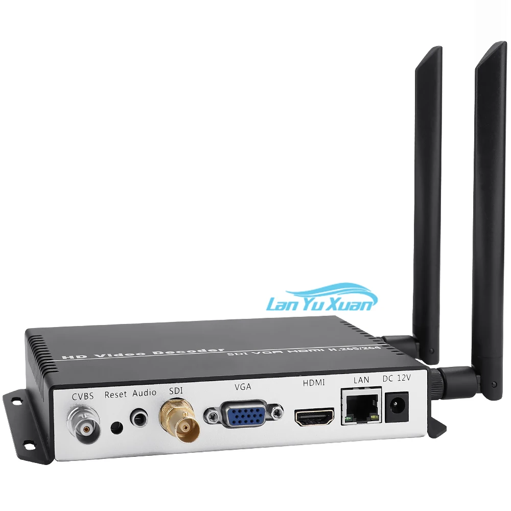 Фото Декодер потокового видео URay H.265 H.264 SDI HDMI VGA CVBS HD IP для декодирования, поддержка SRT №2