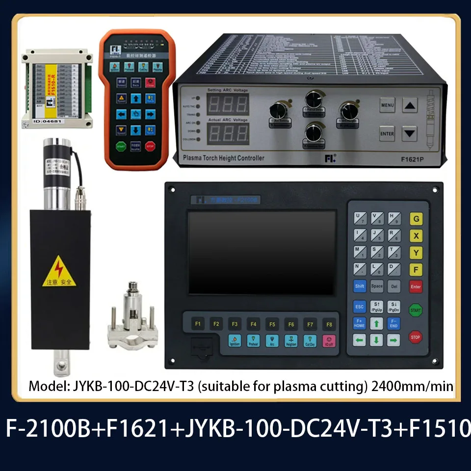 

F2100B 2-axis CNC plasma controller kit+F1621P+JYKB-100-DC24V-T3+F1510 wireless remote control cutting torch height controller