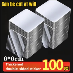 Ultra - Strong Reusable Transparent Adhesive Tape - Waterproof & Versatile Wall Stickers (6x6CM - 100pcswith - bag)