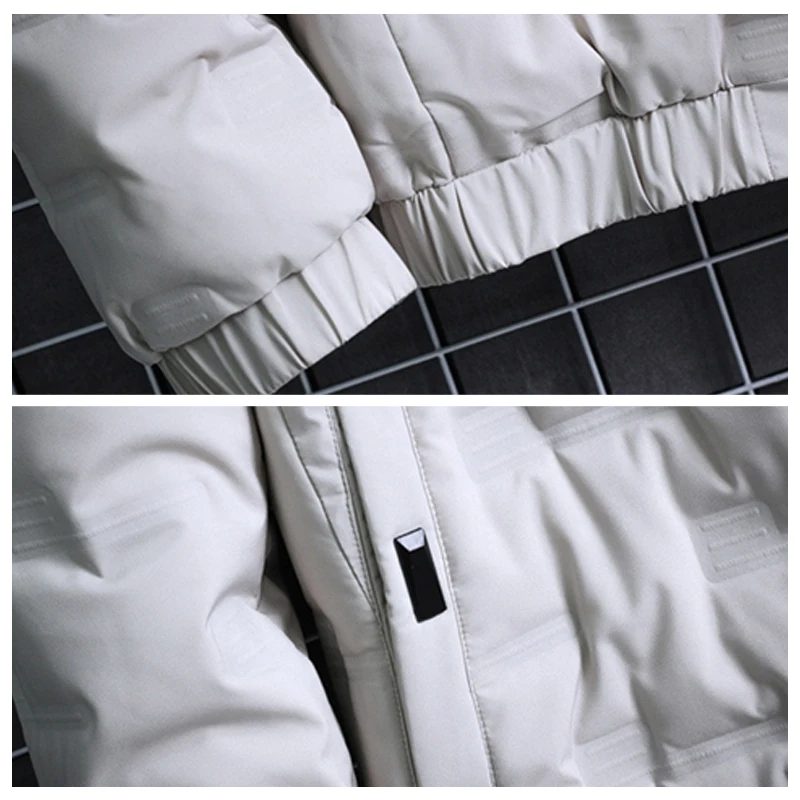 Men Parkas Windbreaker Thicken Warm Coat Men Winter Hooded Jacket Solid Color Parka Coat Male Fashion Streetwear Overcoat 5XL