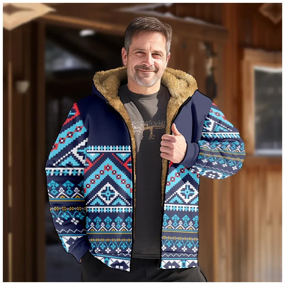 New Aztec Elements Hoodies Merch Zipper Hoodie Winter Men/Women Streetwear Dress Up Full Zip Hooded long sleeve