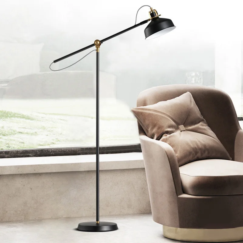 

Nordic Retro Rocker Floor Lamp for Living Room Standing Lamp Iron Lampshade Decor Stand Light Bedroom Bedside Floor Lights
