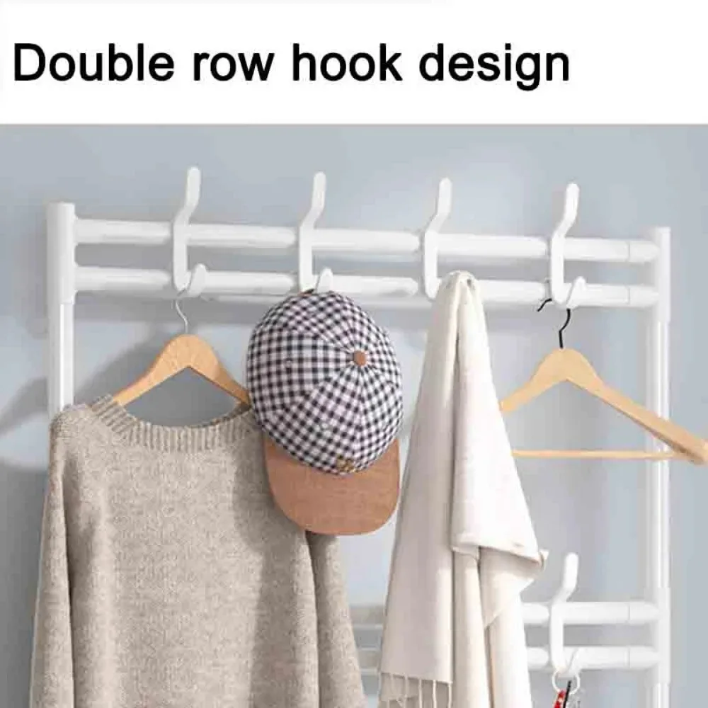 Multi-Layer Shoe Rack Coat Rack Storage Doorway Shoe Shelf DIY Clothes Hanger Clothing Drying Home Dorm Balcony Hall Furniture shoe rack