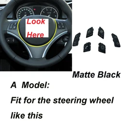 Premium Car Steering Wheel Button Switch Replacement - BMW 3 & 1 Series, X1 (A Model  Black)