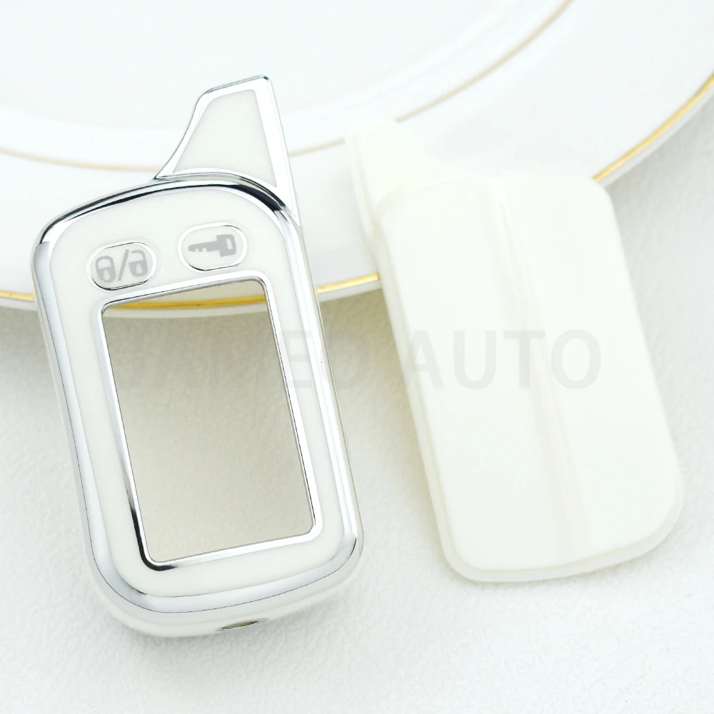TPU LCD Key Case for Two-Way Car Alarm Remote Control Fobs