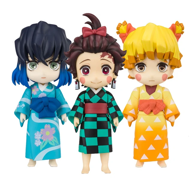 Demon Slayer Anime Figure Model Toys Manga Kimetsu No Yaiba Onigiri Kamado  Tanjirou Nezuko Action Figures Zenitsu Inosuke Dolls - AliExpress