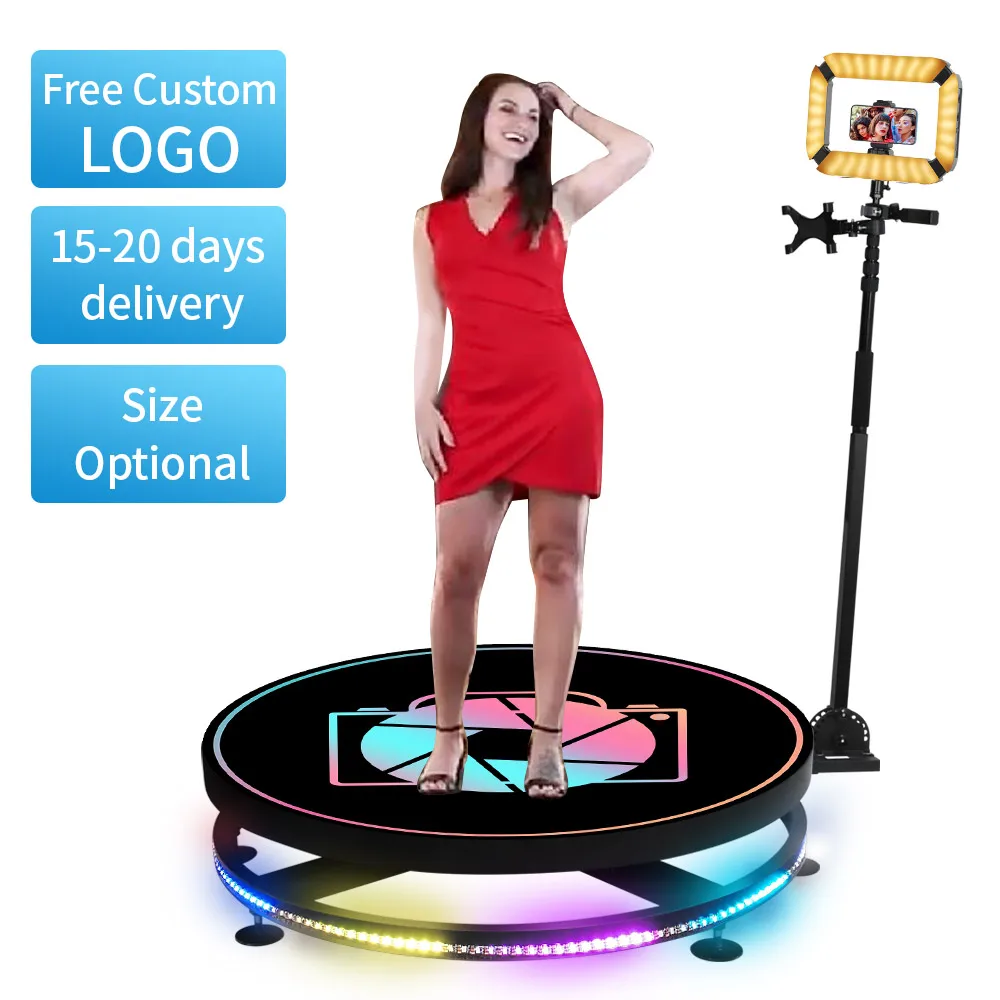 

Slow Motion Portable 360 Photo Booth 360 Degree Video Booth Automatic Machine Photobooth for Events/Party/Wedding Entertainment
