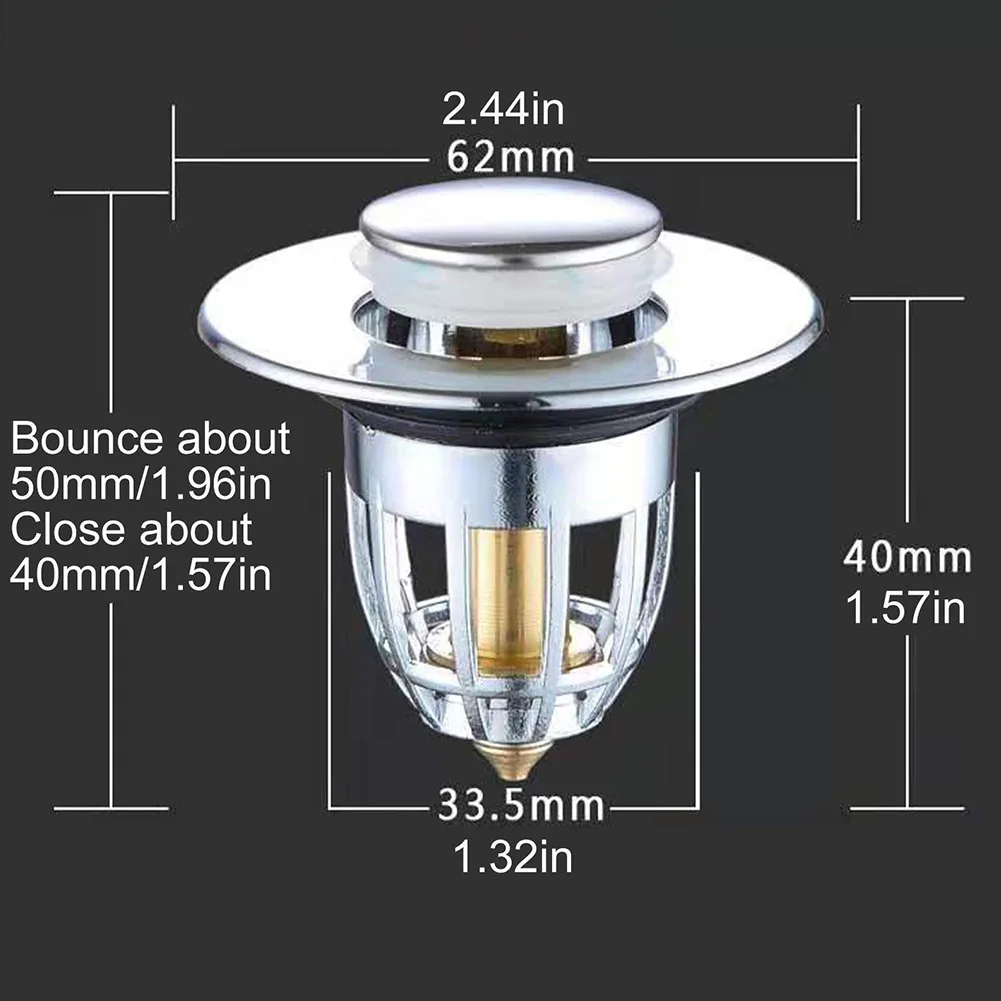 Bathroom Sink Plug Stopper Wash Basin Pop-Up Bounce Core Drain Filter Bathtub Hair Catcher Sink Strainer drain filter,shower water stopper,silicone drain stopper,drain stopper,basin drain stopper,drain strainer,hair catcher stopper,drain pipe plug,bathroom sink stopper,bathroom sink plug,washbasin drain plug