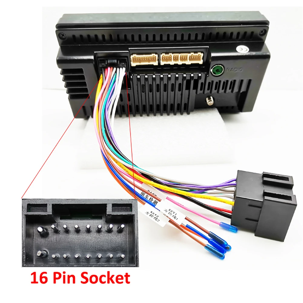 

16 Pin To ISO Car Interior Elctronincs Cable Adapter Male Plug To Female Connector Wiring For Auto Car 16 Pin Cable Accessories