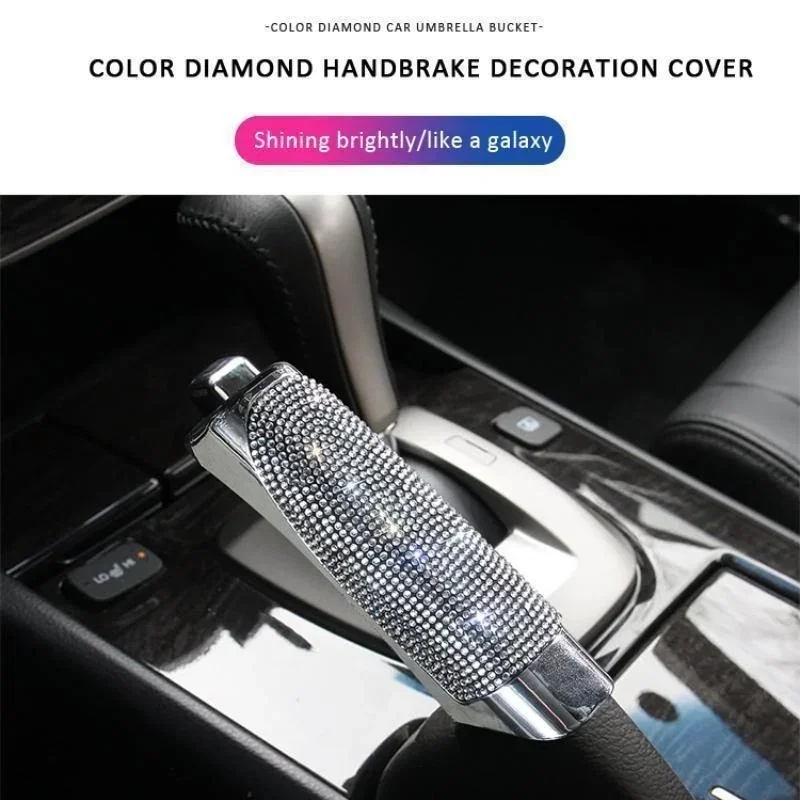 Hand Brake Cover Crystal Car Handbrake Covers Universal Anti-slip Auto Gear Shift Collars Car Bling Interior Accessories