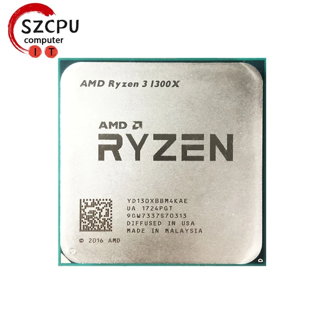 AMD-CPUプロセッサAM4ソケット,AMD Ryzen 3 1300x r3 1300x 3.5 ghz,使用済みゲームzen  0.014クアッドコア,クアッドスレッド,CPUプロセッサyd130xbbm4kae