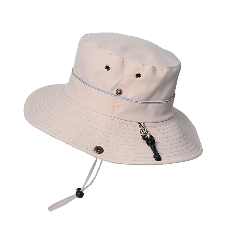 CAMOLAND Summer Breathable Sunshade Hat Men Outdoor Bucket Hat Big Brim Sunscreen Fisherman Hat