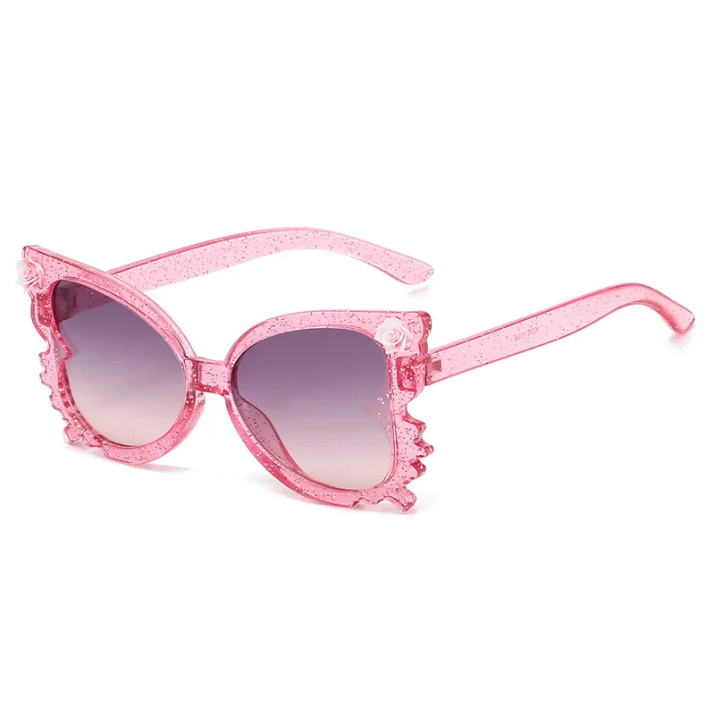 جديد أطفال النظارات الشمسية الشعور الفني فراشة شكل نظارات شمسية الحلو بنين بنات النظارات الحلو الأطفال النظارات الشمسية UV400