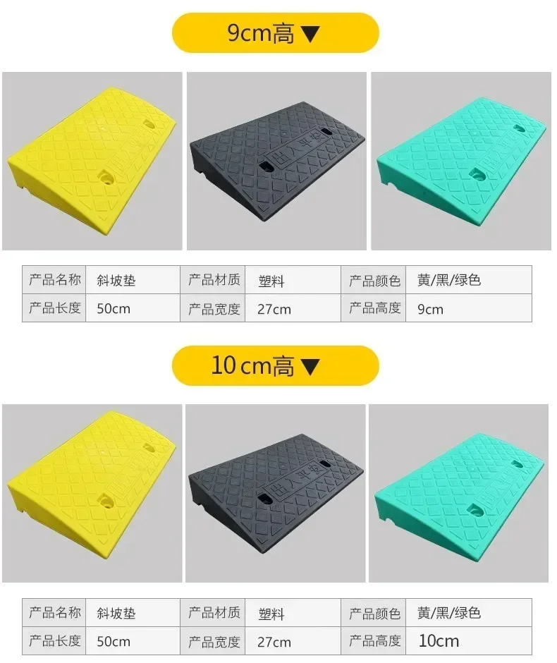 3 cm 5 cm 8 cm Kunststoff PVC Straße S-Lope Rampe Pad Tragbare Auto Schritt UphillTriangle Matte Bordstein Garage Rampe Nicht Slip Bodenbelag Rampe Amagi – Detail 4