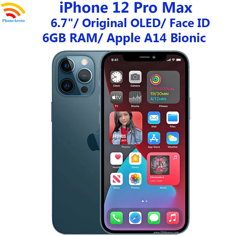 12 Pro Max.iphone 12 Pro Max 5g 128gb/256gb - Unlocked, Oled, Face Id, Nfc