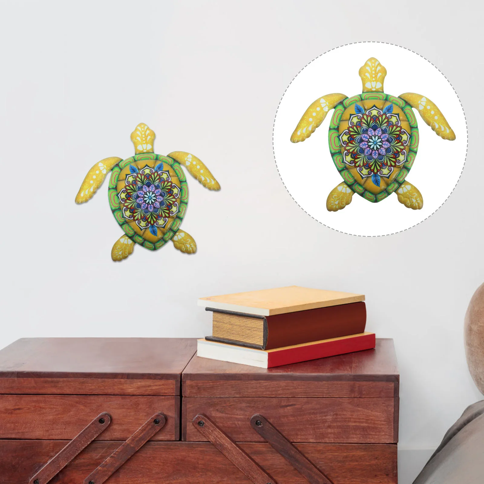 

Iron Turtle Wall Hanging Sea Decor Metal Outdoor Home Nautical Decorations for Bathroom Animal