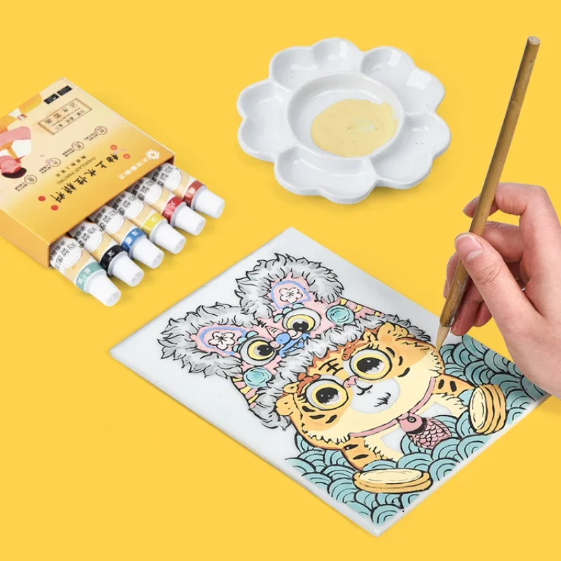 Ceramic Water Based Pigment 6 Color Set for DIY Painting