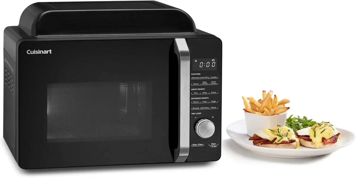 Countertop AMW-60 3-in-1 Microwave Airfryer Oven, Black，Microwave Functions: Preset Microwave Options, 11 Power Levels (0-10) 4